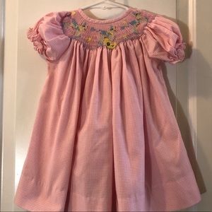 Le Cirque Smocked 9mo dress Hey Diddle Diddle cow